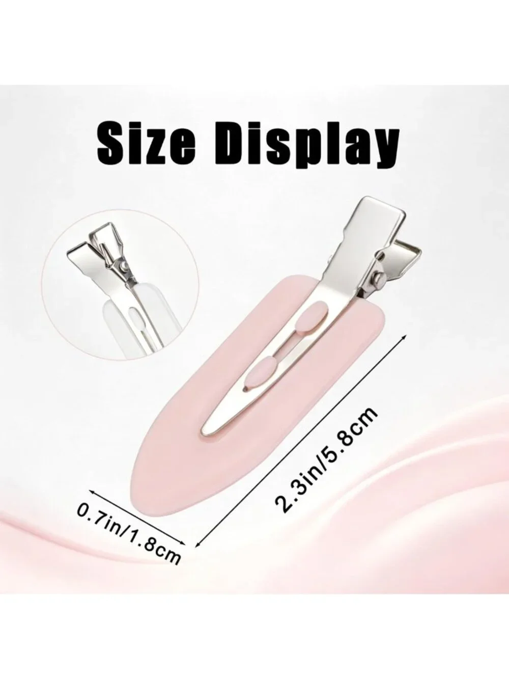 24 Pcs Creaseless Hair Clips for Women - Makeup, Stylish Black/Pink/White Set